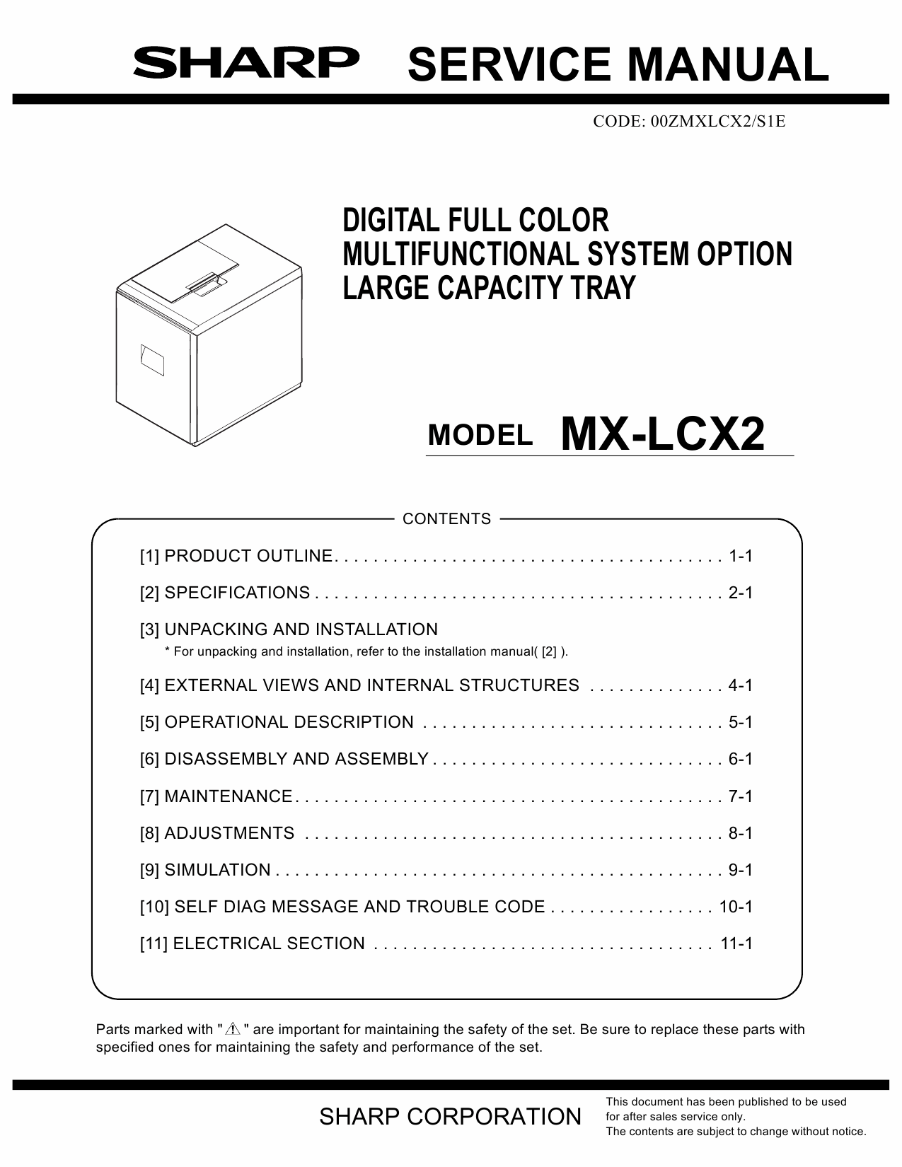 SHARP MX LCX2 Service Manual-1